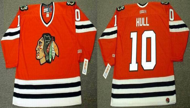 2019 Men Chicago Blackhawks 10 hull red style #2 CCM NHL jerseys